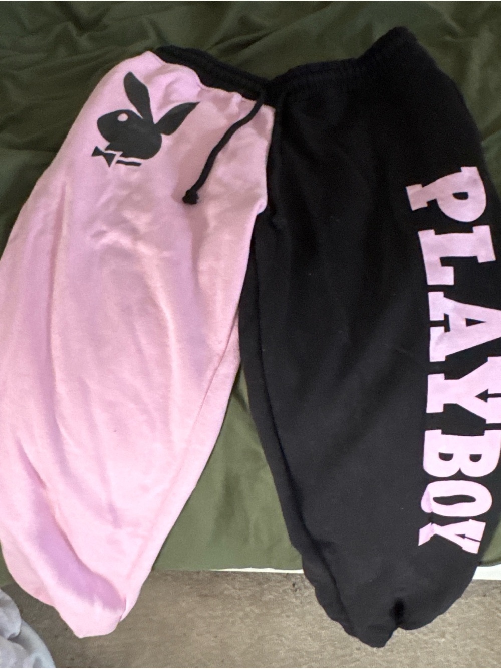 PLAYBOY Pink and Black Colorblock Joggers